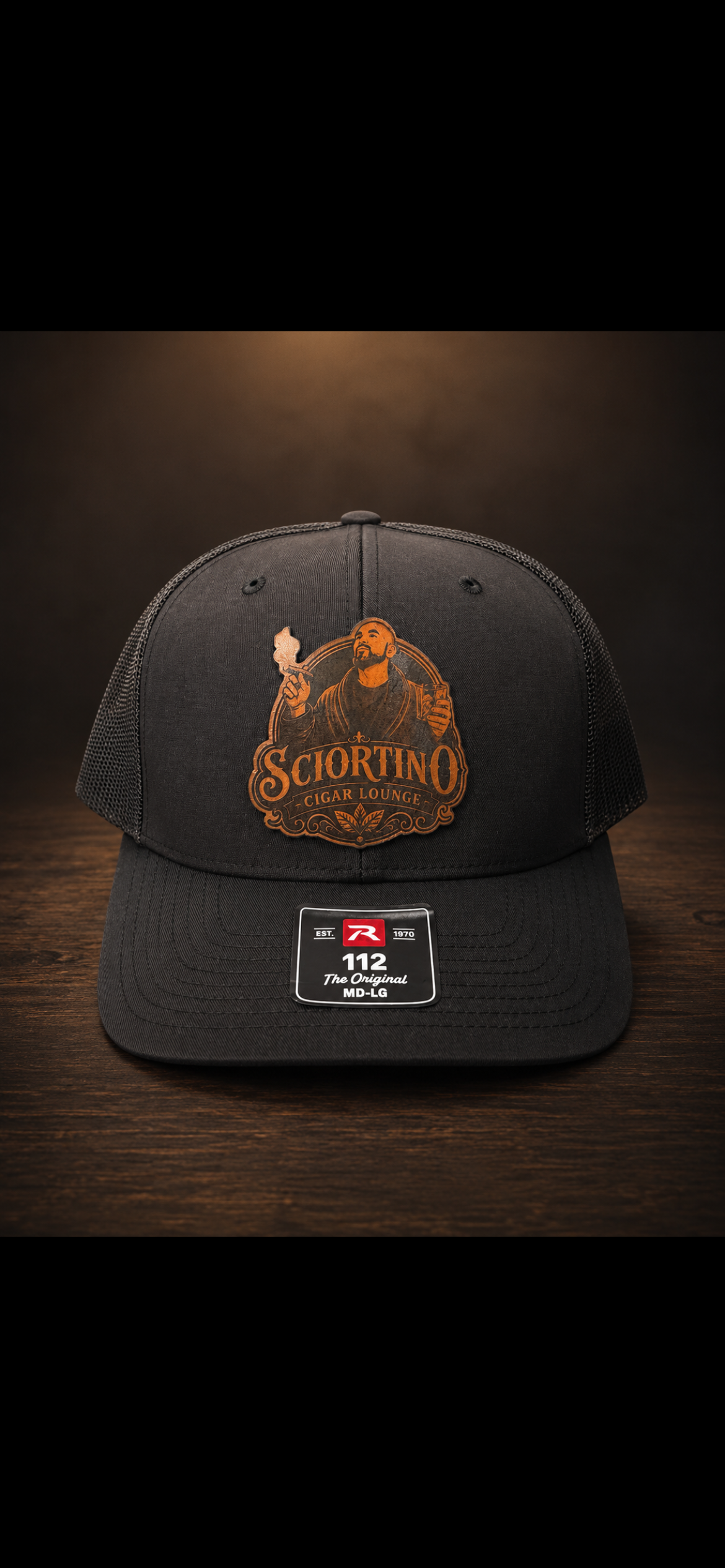 Custom Leather Patch Richardson 112 Hat