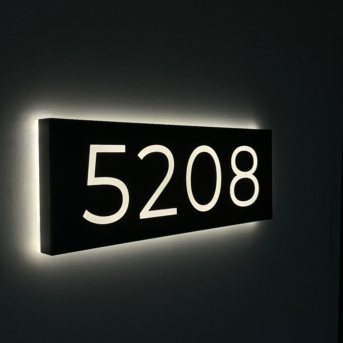 Metal Backlit Address Plaque – Custom LED House Address Sign